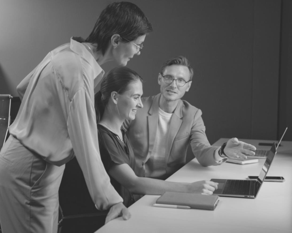 Students collaborating on financial statement analysis